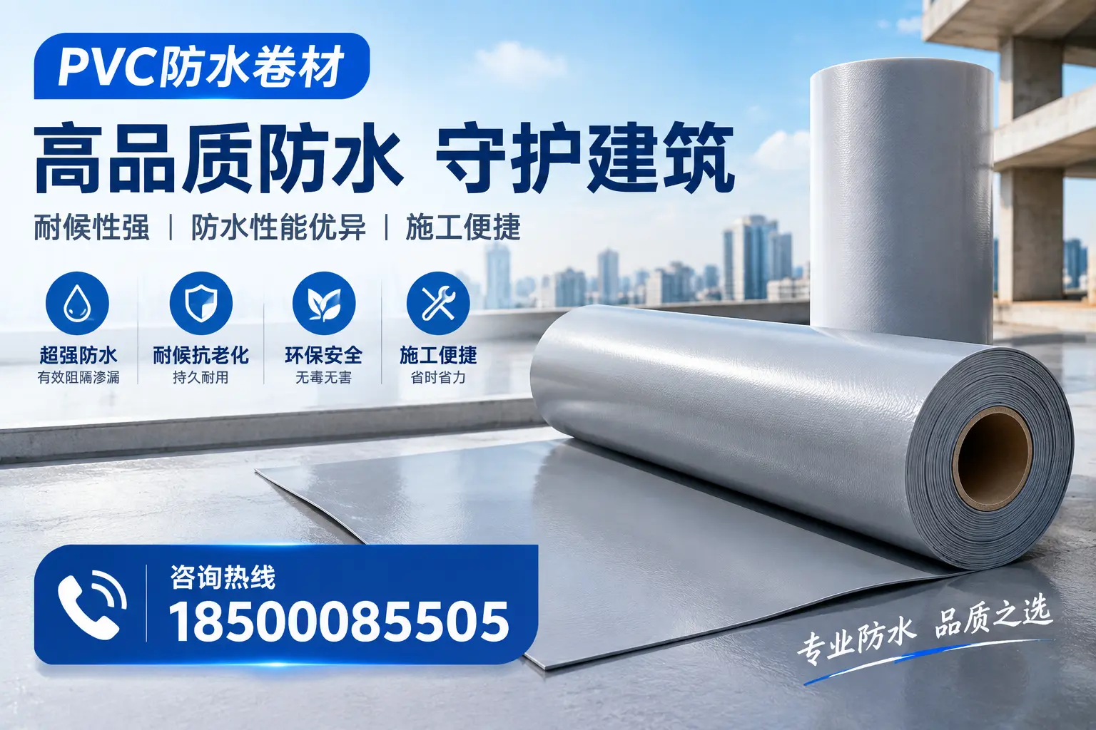 PVC防水卷材的防水效果评测,适合洛阳的科学依据